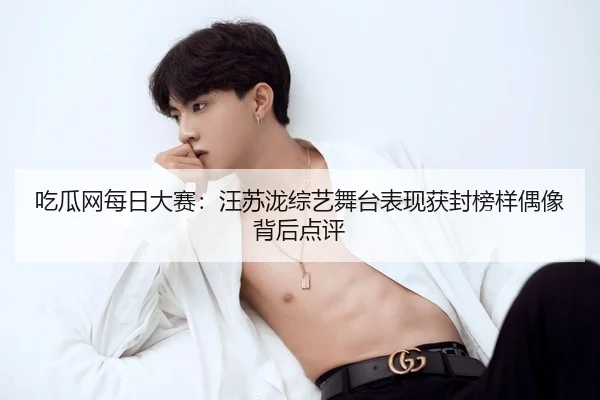 吃瓜网每日大赛：汪苏泷综艺舞台表现获封榜样偶像背后点评